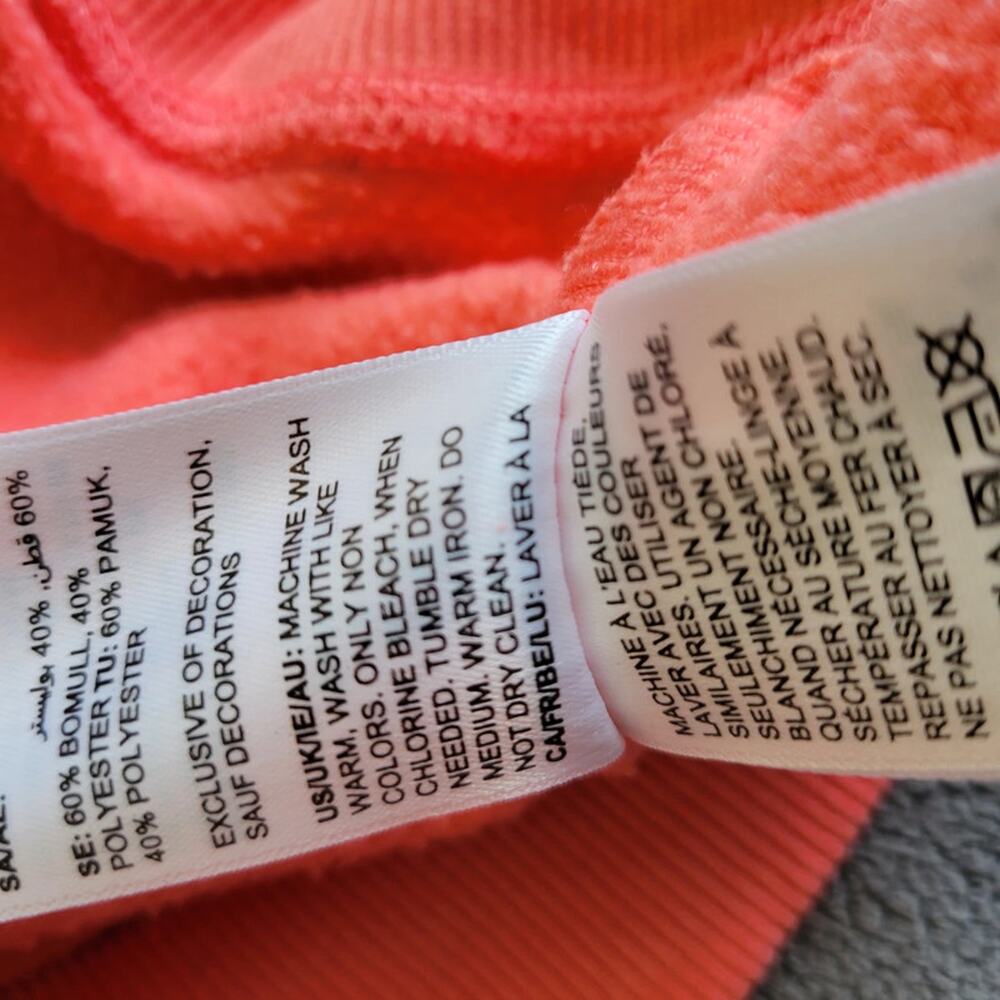 AMAZON BASICS Womens Small Pink Crew Neck Sweater Cross Stitch Detail - Picture 12 of 12